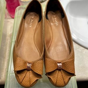 Tan Ted Baker Flats